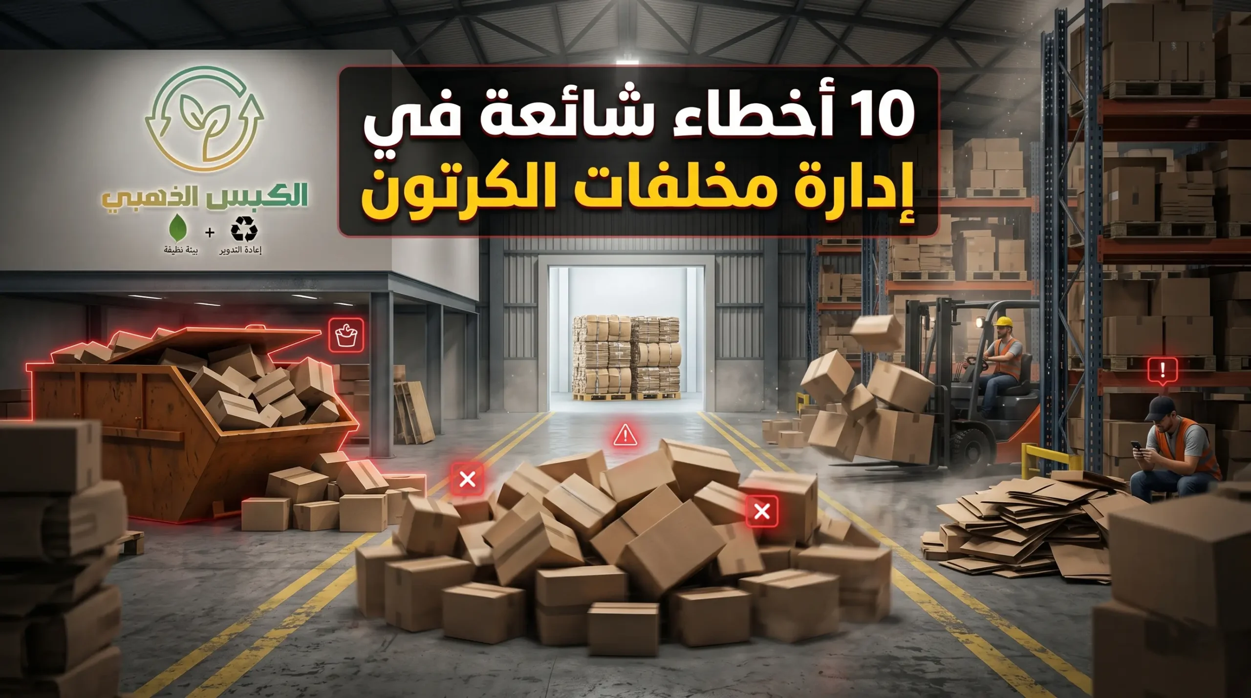 10 أخطاء شائعة في إدارة مخلفات الكرتون