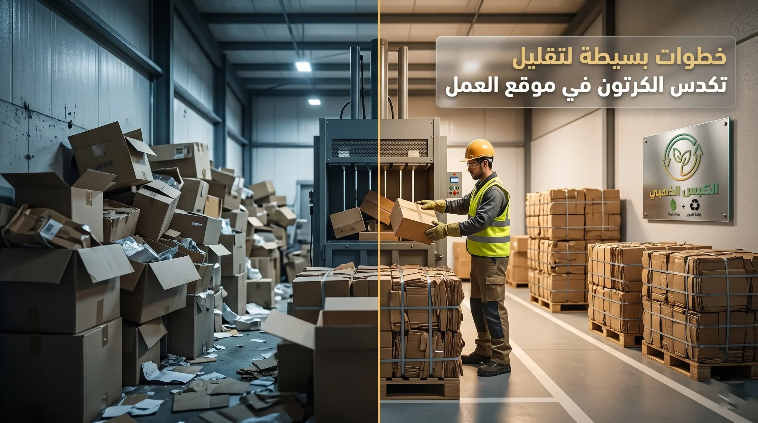 خطوات بسيطة لتقليل تكدس الكرتون في موقع العمل